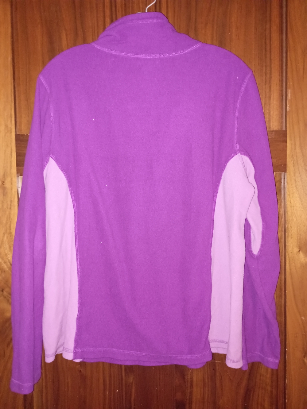Old Navy Two-Tone Purple Half-Zip Fleece Pullover - Picture 3 of 3